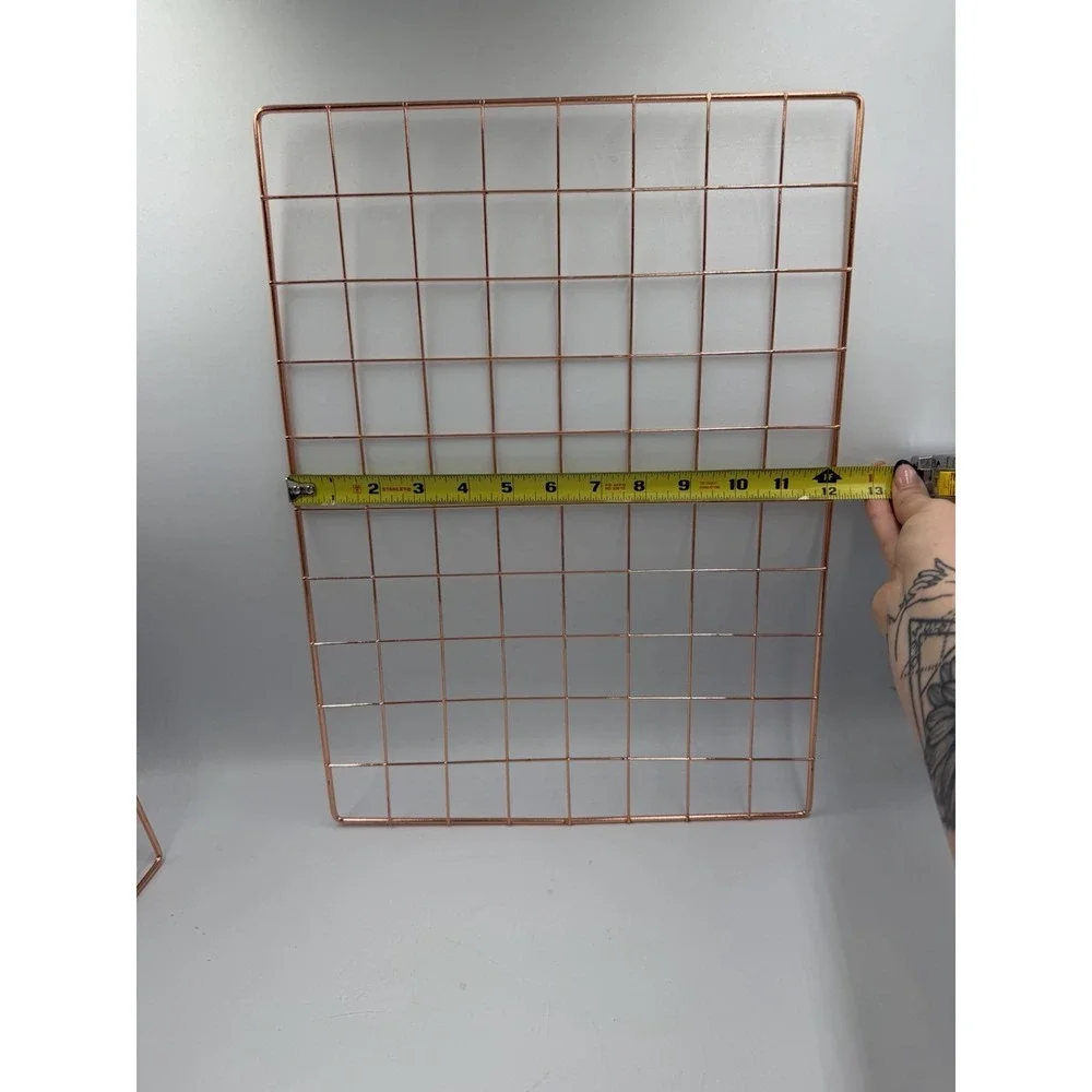 Lot Of 2 Rose Gold Wire Grid Panel 12 X 16.25 Inches!
